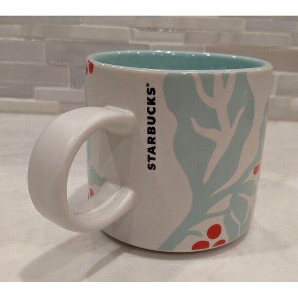 STARBUCKS 2018 Christmas Holiday Mint Hollyberry Mug/Cup 12 OZ NEW! - Picture 2 of 5